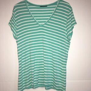 Tahari Striped Short Sleeve Tee